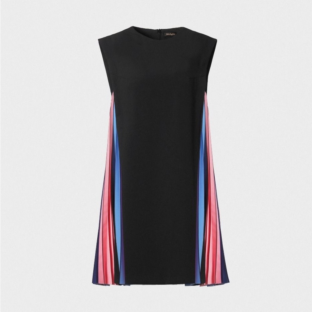 Saturday Club Side Printed Pleated Shift Dress